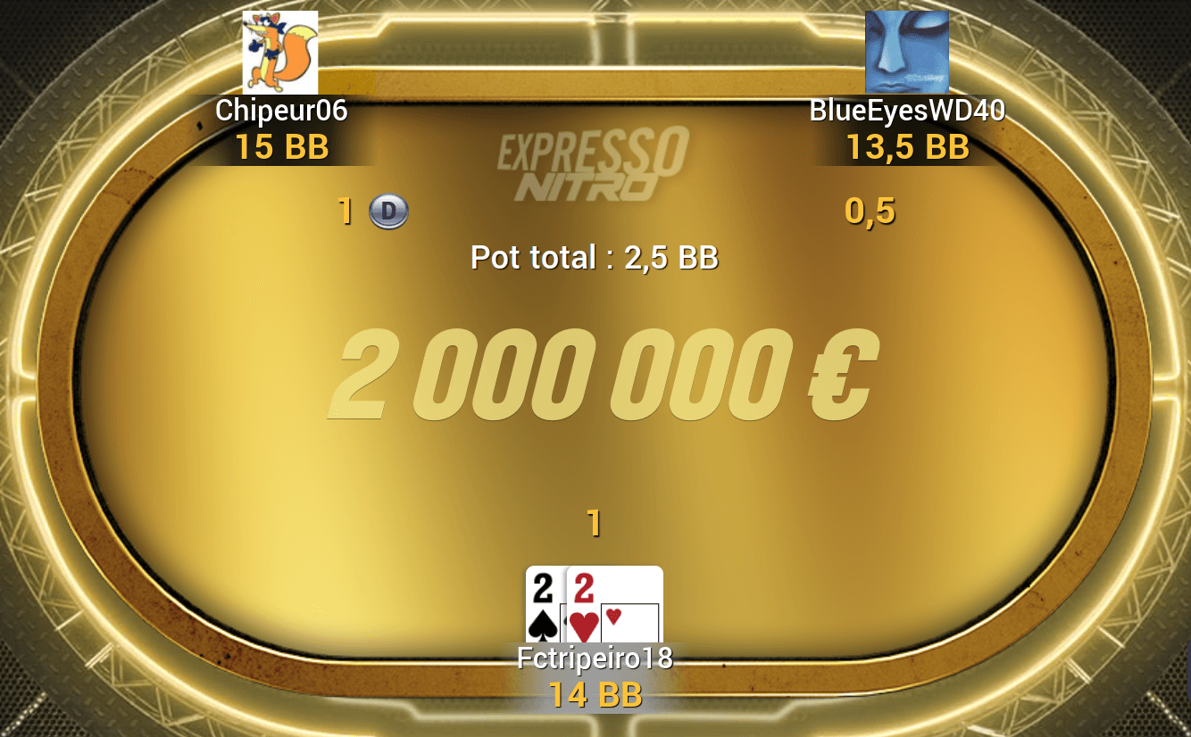 2M EUR Spin&Go game on Winamax. BTN limp, SB fold, what should BB do?